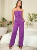 Solid Tube Top & Wide Leg Pants sold by Parthea Fashion