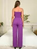 Solid Tube Top & Wide Leg Pants sold by Parthea Fashion