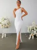 One Shoulder Backless Side Slit Hem Dress sold by Parthea Fashion