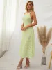 Halter Floral Backless Midi Dress sold by Parthea Fashion