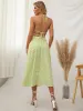 Halter Floral Backless Midi Dress sold by Parthea Fashion