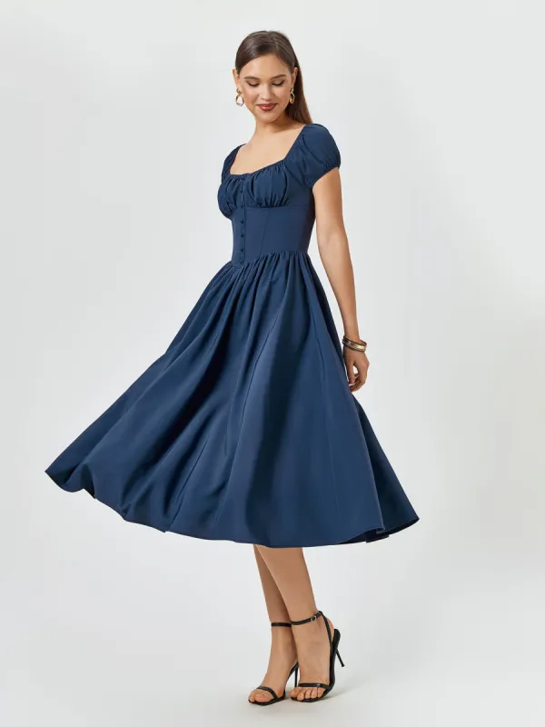 Ruched Bust Embellished Maxi Dress sold by Parthea Fashion