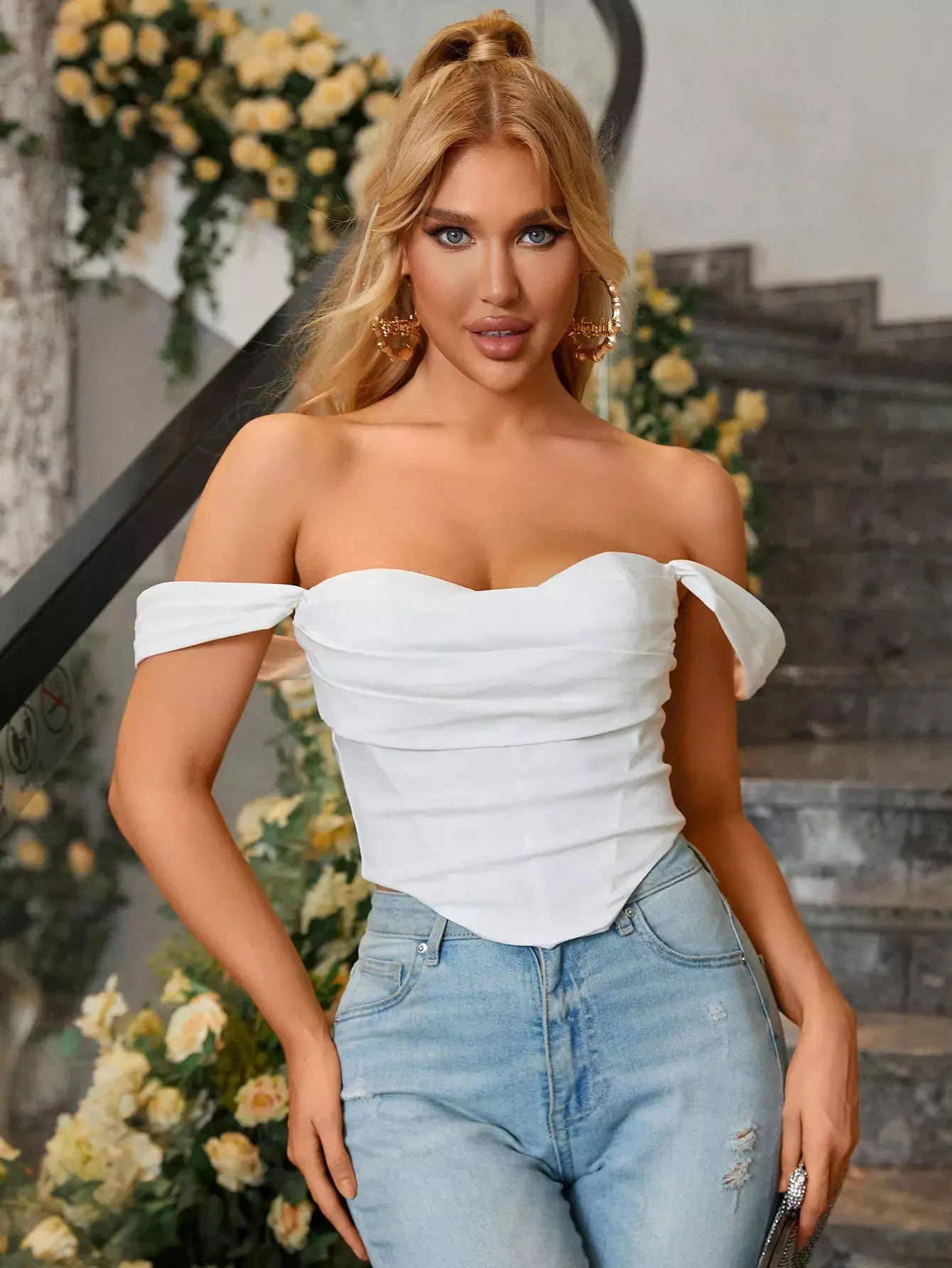 Cowl Neck Strap Corset Top sold by Parthea Fashion product image thumbnail 5