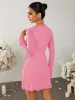Square Neck Ruched Mesh Mini Dress sold by Parthea Fashion