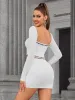Square Neck Embellished Top&Bodycon Skirt sold by Parthea Fashion