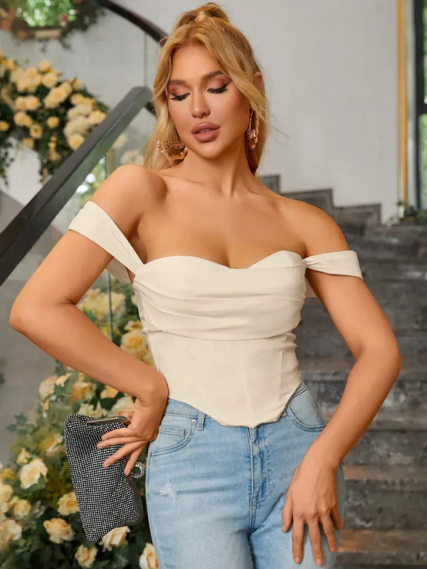 Cowl Neck Corset Top sold by Parthea Fashion