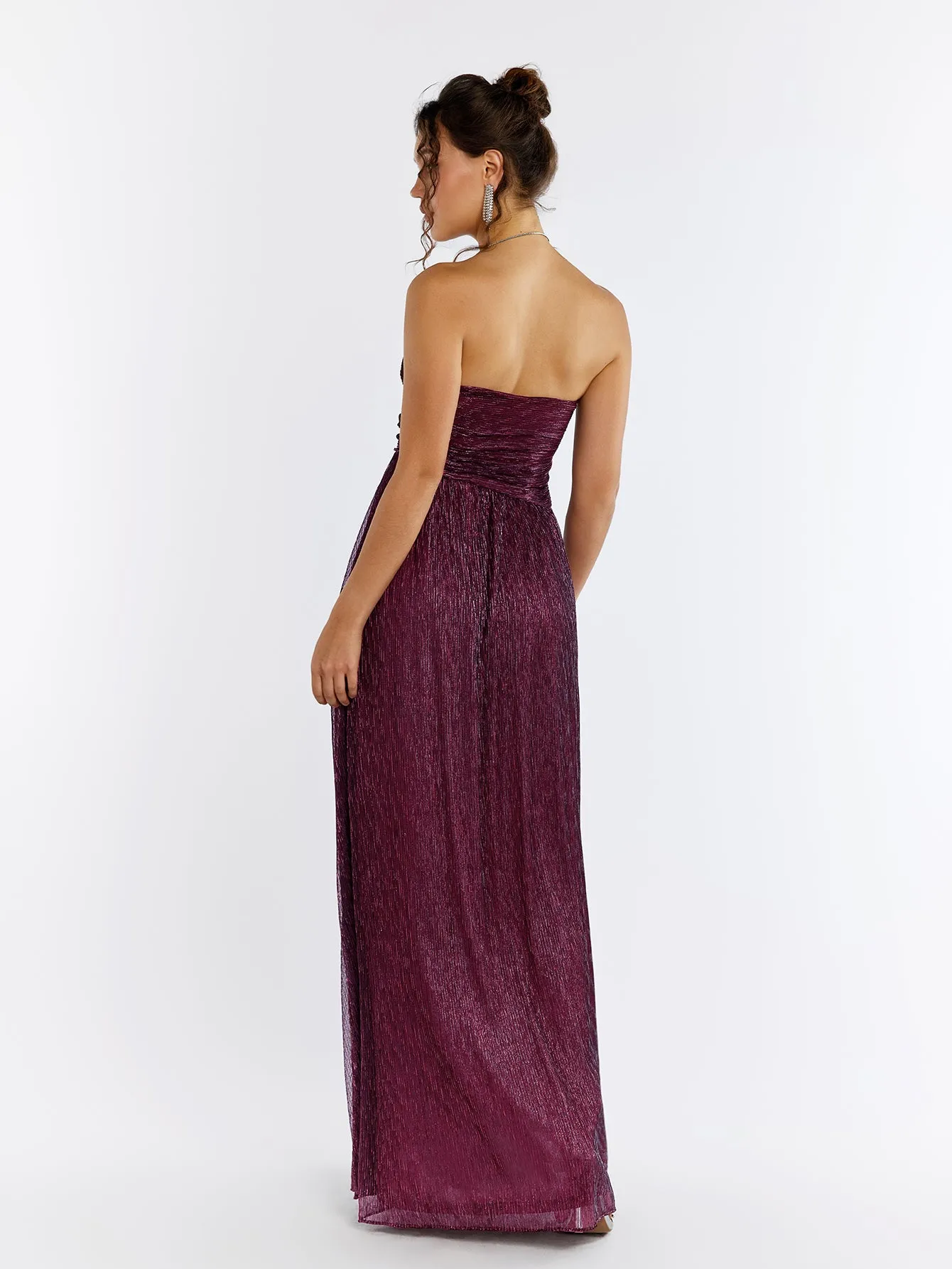 Backless Glitter Tube Maxi Dress sold by Parthea Fashion product image thumbnail 2