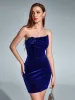 Stereo Flower Corset Velvet Tube Dress sold by Parthea Fashion