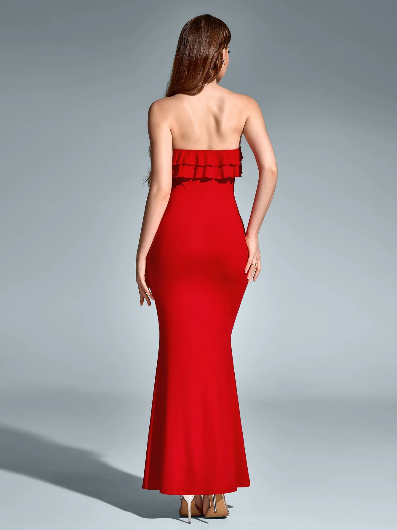 Embellished Trim Tie Front Mermaid Tube Dress sold by Parthea Fashion product image thumbnail 2