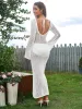 Tie Back Perspective Knit Maxi Dress sold by Parthea Fashion