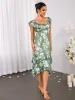 Lace Collar Floral Print Asymmetrical Hem Dress sold by Parthea Fashion