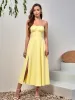 Ruched Bust Split Thigh Maxi Tube Dress sold by Parthea Fashion