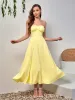 Ruched Bust Split Thigh Maxi Tube Dress sold by Parthea Fashion