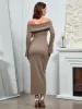 Off Shoulder Flounce Sleeve Mermaid Dress sold by Parthea Fashion