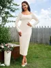 O-Neck Split Hem Back Bodycon Dress sold by Parthea Fashion