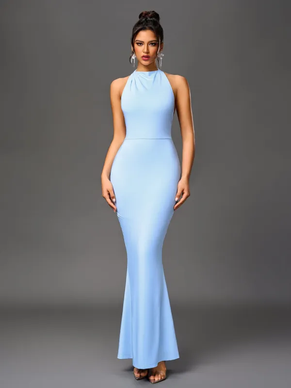 Cowl Neck Backless Mermaid Hem Bodycon Dress sold by Parthea Fashion