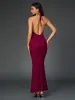 Halter Backless Mesh Sequin Bodycon Dress sold by Parthea Fashion