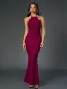 Halter Backless Mesh Sequin Bodycon Dress sold by Parthea Fashion