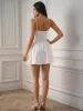 Jacquard Ruched Back Flared Hem Cami Dress sold by Parthea Fashion