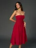 Ruched Waist Backless Prom Tube Dress sold by Parthea Fashion