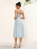 Button Bust Ruched Floral Print Midi Dress sold by Parthea Fashion