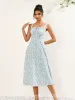 Button Bust Ruched Floral Print Midi Dress sold by Parthea Fashion
