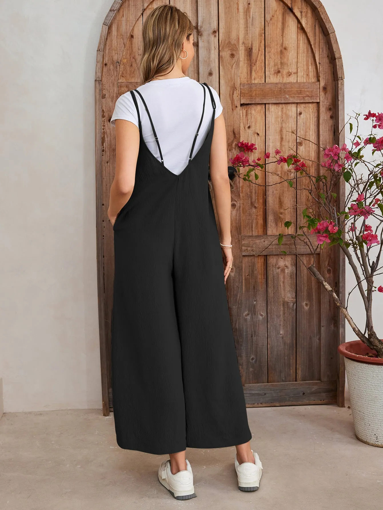 Tie Back Pocket Wide Legs Jumpsuit sold by Parthea Fashion product image thumbnail 2