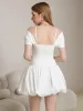 Cut Out Twist Front Cold Shoulder Ruched Cake Dress sold by Parthea Fashion