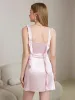 Ribbon Trim Spliced Ruffles Backless Satin Dress sold by Parthea Fashion