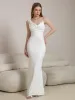 Ribbon Trim Ruched Mermaid Hem Prom Dress sold by Parthea Fashion