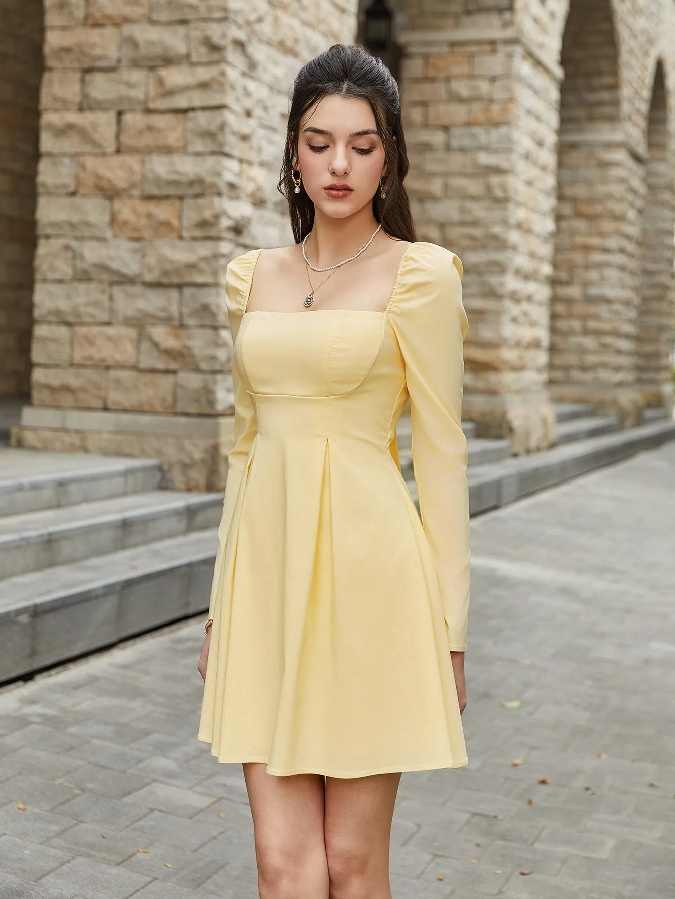 Cut Out Bow Tie Back Ruched Mini Dress sold by Parthea Fashion