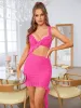 Ruffles Cut Out Bodycon Mesh Dress sold by Parthea Fashion