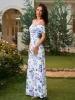 Off Shoulder Floral Print Backless Bodycon Dress sold by Parthea Fashion