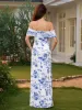 Off Shoulder Floral Print Backless Bodycon Dress sold by Parthea Fashion