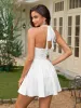 Halter Embellished Ruched Bust Backless Dress sold by Parthea Fashion