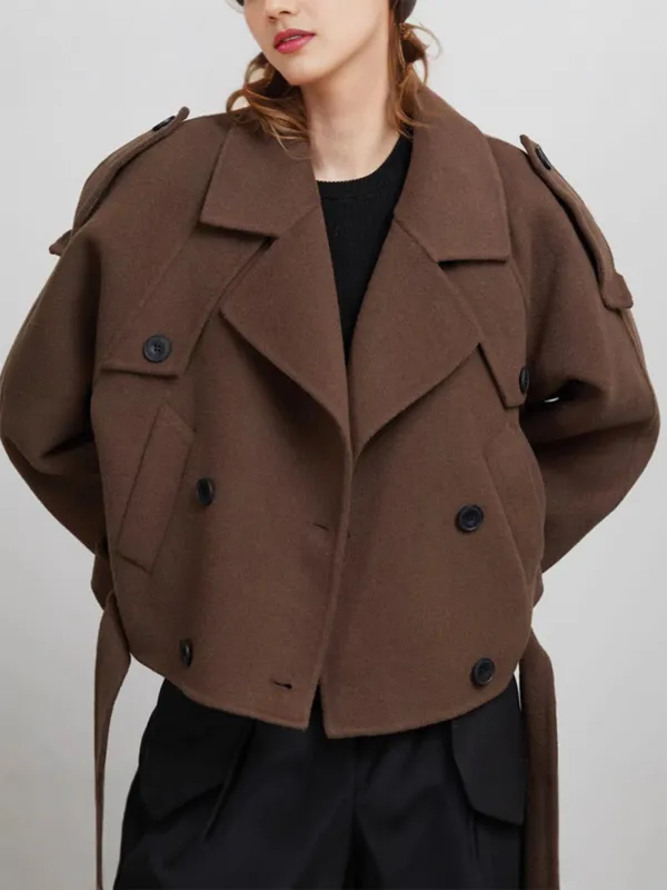 Parthea Button Decoration Tie-Up Jacket made by Parthea Fashion