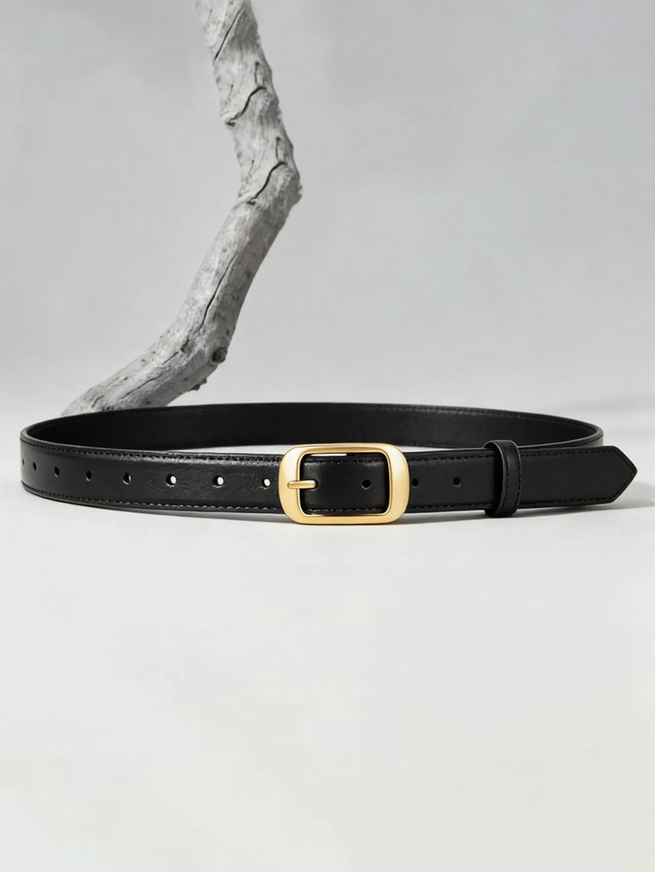 Parthea Leather Belt With Gold Buckle sold by Parthea Fashion