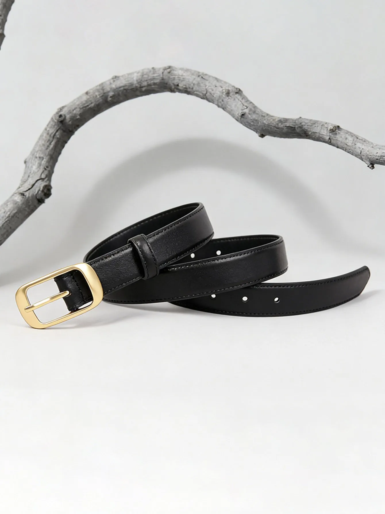 Parthea Leather Belt With Gold Buckle sold by Parthea Fashion product image thumbnail 2