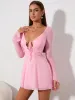 Cut Out Lace Up Mesh Dress sold by Parthea Fashion