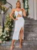 Halter Lace Up Drawstring Midi Dress sold by Parthea Fashion