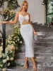 Halter Lace Up Drawstring Midi Dress sold by Parthea Fashion