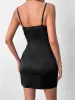 Bow Tie Front Satin Backless Cami Dress sold by Parthea Fashion