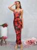Floral Print Mermaid Hem Cami Dress sold by Parthea Fashion