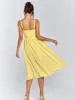 Lace Trim Tie Front Split Thigh Cami Dress sold by Parthea Fashion