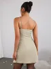 Backless Asymmetrical Hem Mini Dress sold by Parthea Fashion