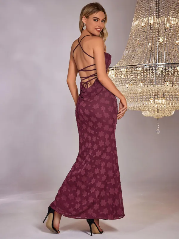 Floral Mermaid Lacing Maxi Dress sold by Parthea Fashion