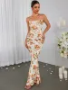 Halter Corset Ruched Floral Print Bodycon Dress sold by Parthea Fashion