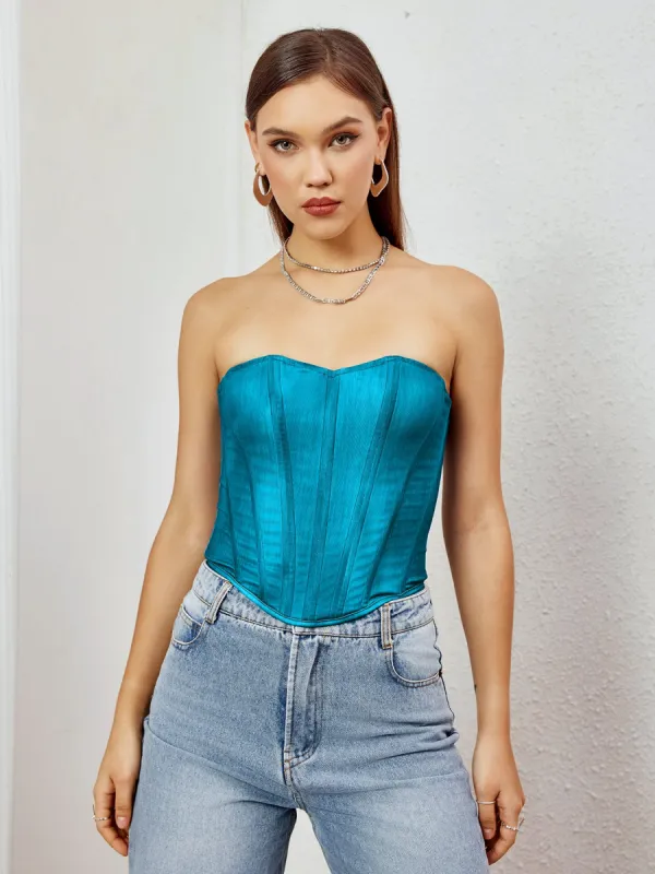 Crisscross Back Tube Top sold by Parthea Fashion