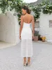 V-Neck Backless Lace Maxi Dress sold by Parthea Fashion