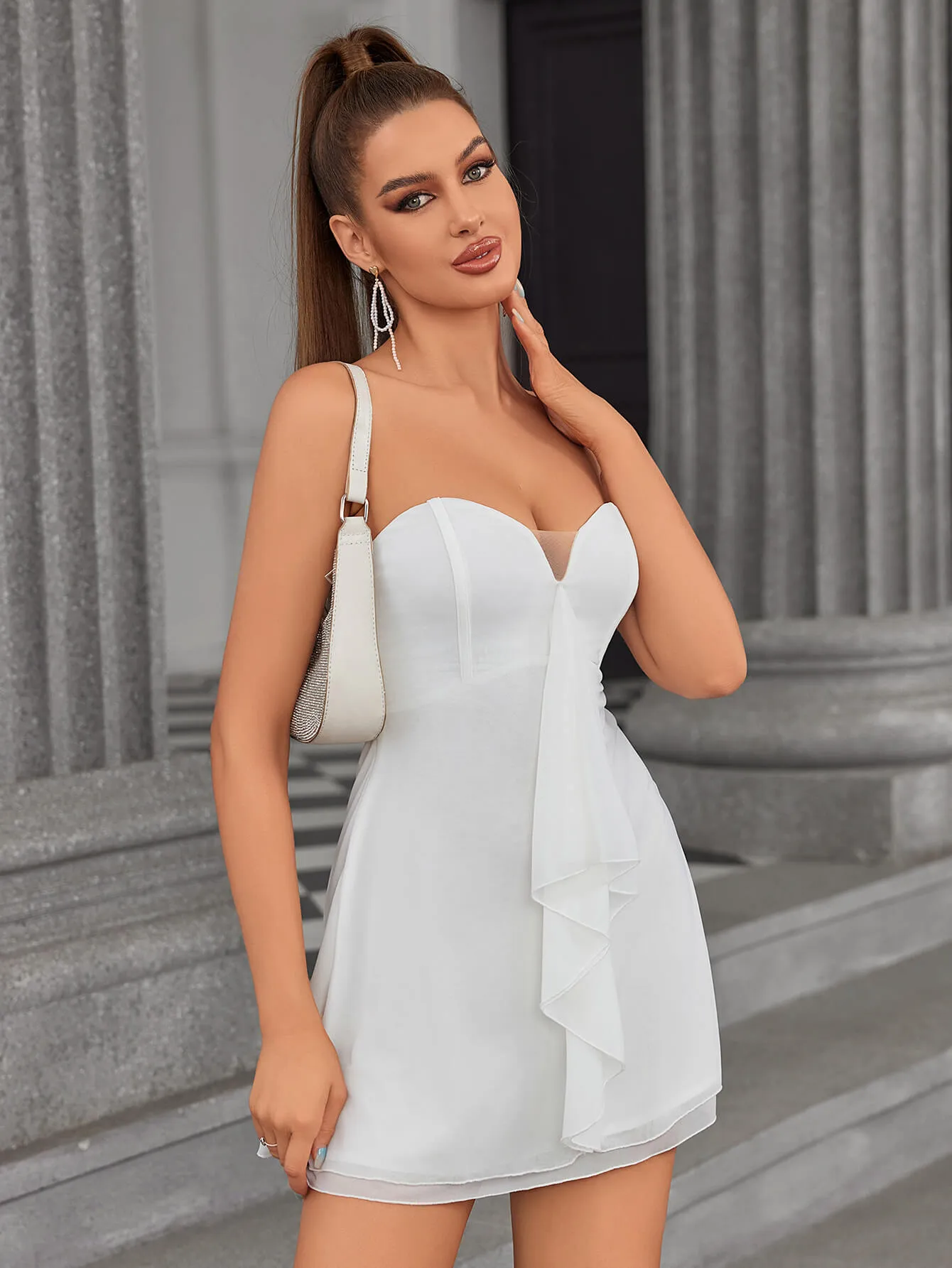 Mesh Tube Mini Dress sold by Parthea Fashion product image thumbnail 3